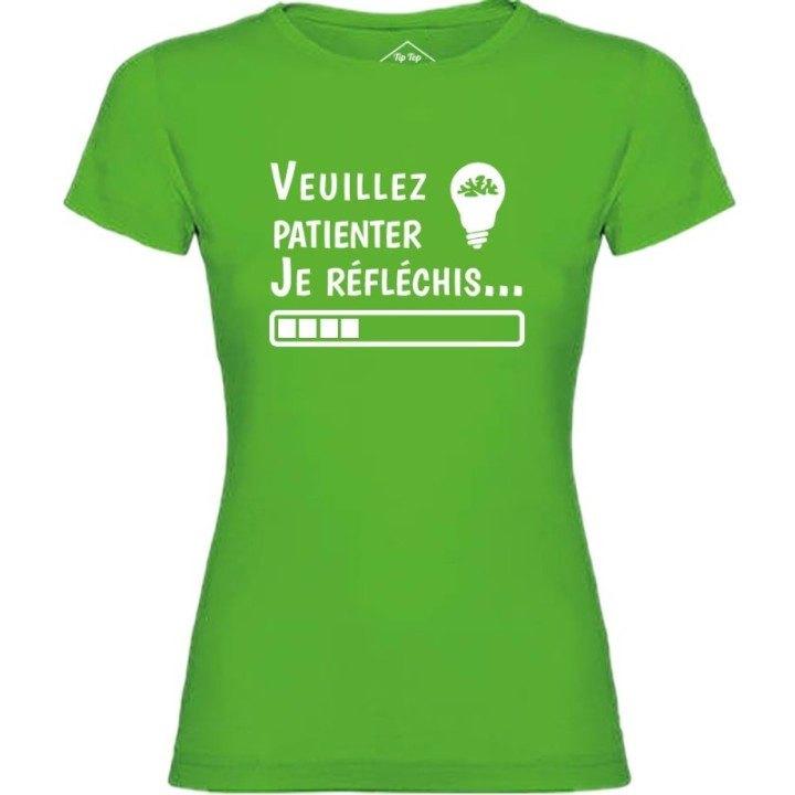 Tip Top Tshirt - T-shirt Femme Je réfléchis - Made in France