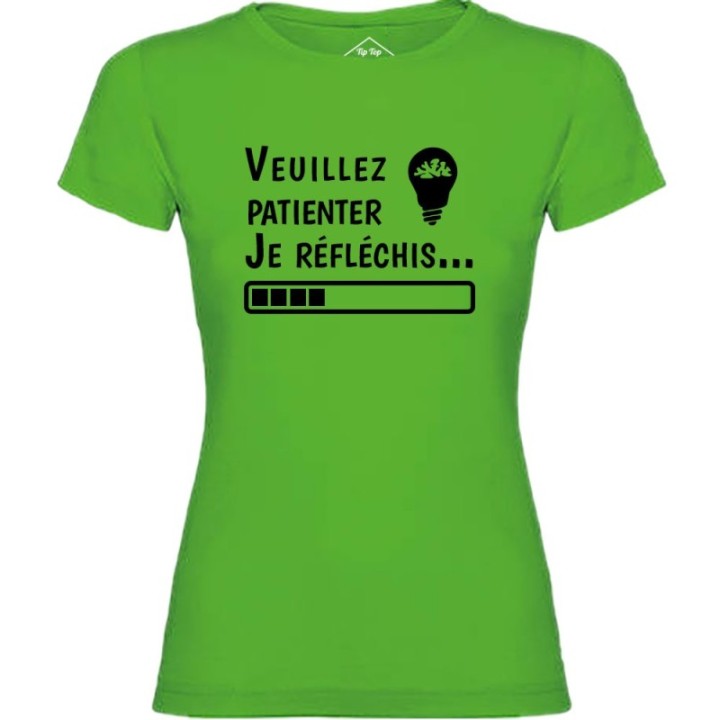 Tip Top Tshirt - T-shirt Femme Je réfléchis - Made in France