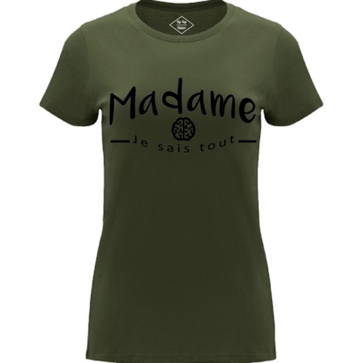 Tip Top Tshirt - T-shirt Femme Madame je sais tout - Made in France