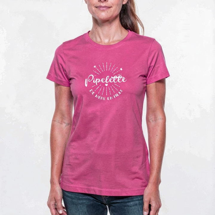 Tip Top Tshirt - T-shirt Femme Pipelette de mère en fille - Made in France