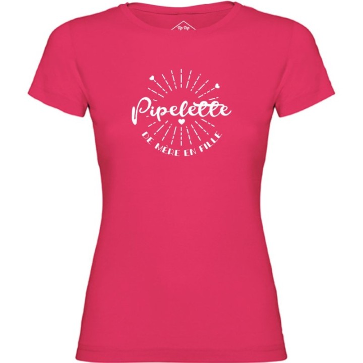 Tip Top Tshirt - T-shirt Femme Pipelette de mère en fille - Made in France