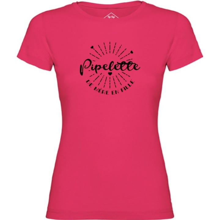 Tip Top Tshirt - T-shirt Femme Pipelette de mère en fille - Made in France
