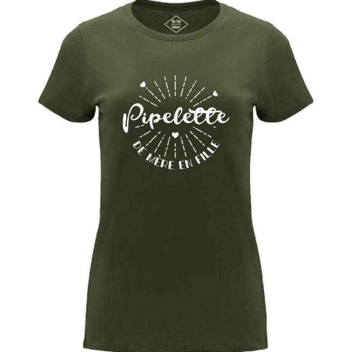 Tip Top Tshirt - T-shirt Femme Pipelette de mère en fille - Made in France