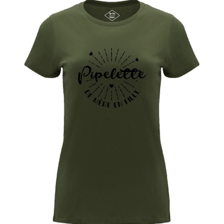 Tip Top Tshirt - T-shirt Femme Pipelette de mère en fille - Made in France