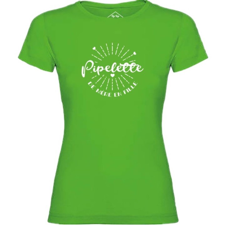 Tip Top Tshirt - T-shirt Femme Pipelette de mère en fille - Made in France