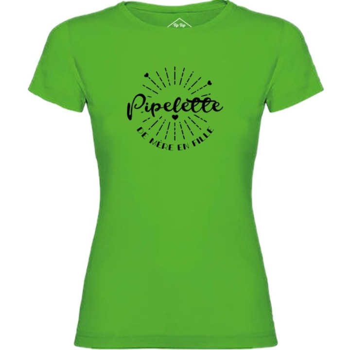 Tip Top Tshirt - T-shirt Femme Pipelette de mère en fille - Made in France