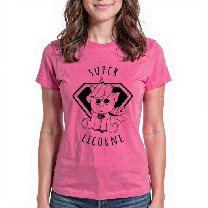 Tip Top Tshirt - T-shirt Femme Super Licorne - Made in France