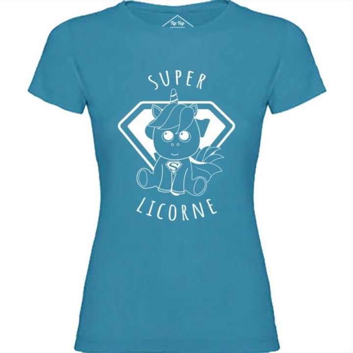 Tip Top Tshirt - T-shirt Femme Super Licorne - Made in France