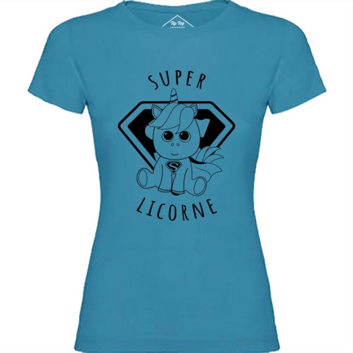 Tip Top Tshirt - T-shirt Femme Super Licorne - Made in France