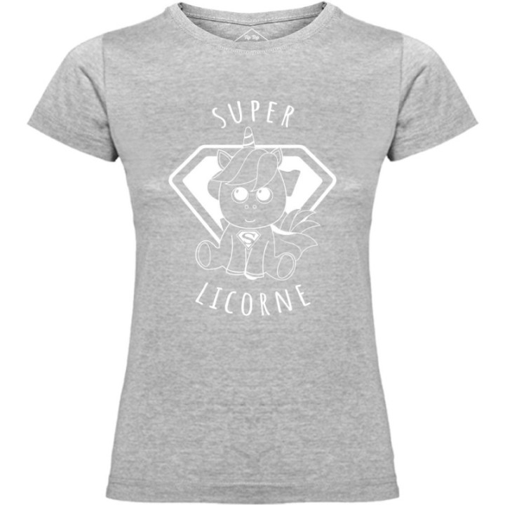 Tip Top Tshirt - T-shirt Femme Super Licorne - Made in France