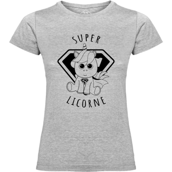 Tip Top Tshirt - T-shirt Femme Super Licorne - Made in France