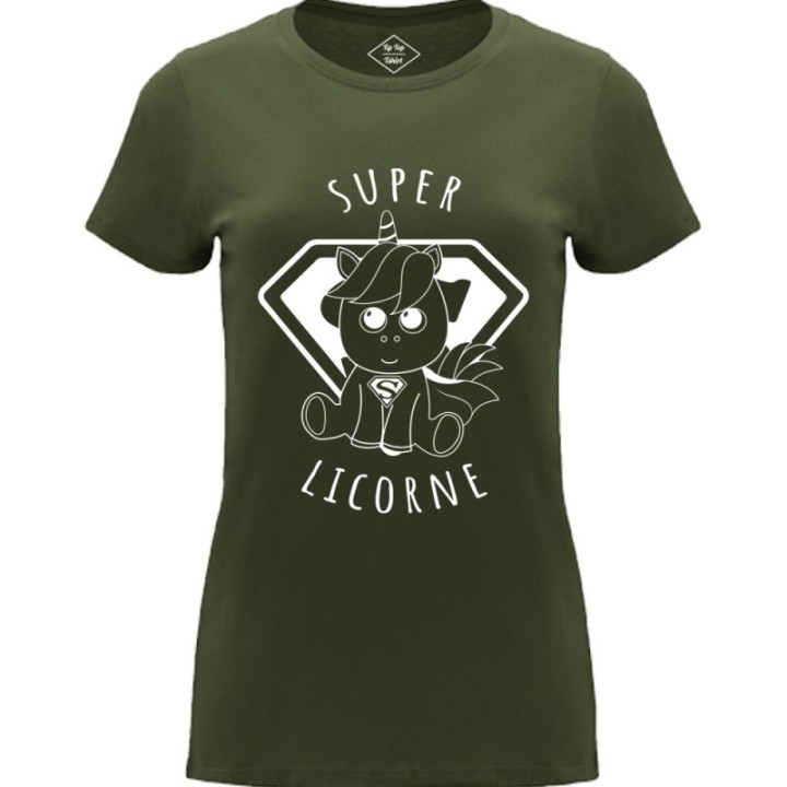 Tip Top Tshirt - T-shirt Femme Super Licorne - Made in France