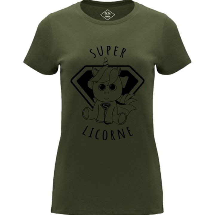Tip Top Tshirt - T-shirt Femme Super Licorne - Made in France