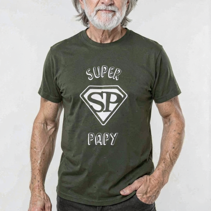 Tip Top Tshirt - T-shirt Homme Super Papy - Made in France