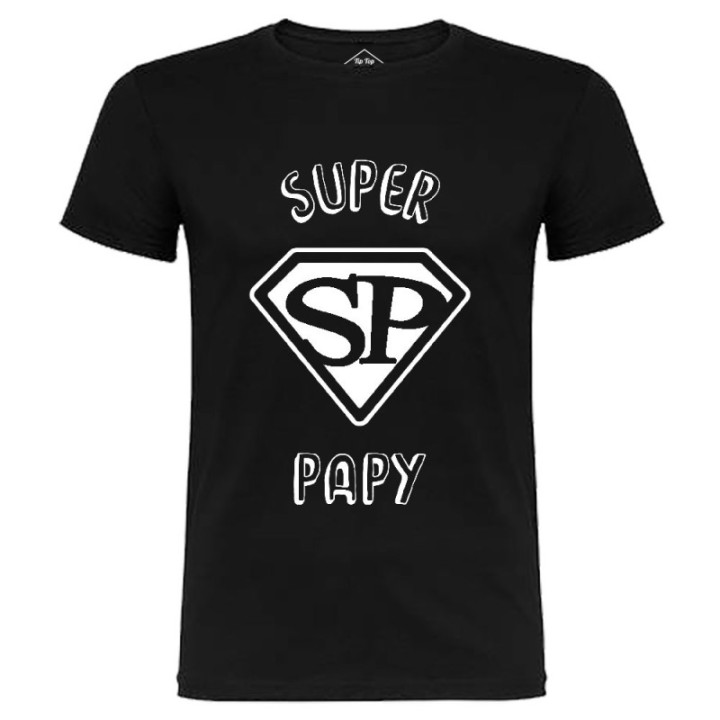 Tip Top Tshirt - T-shirt Homme Super Papy - Made in France