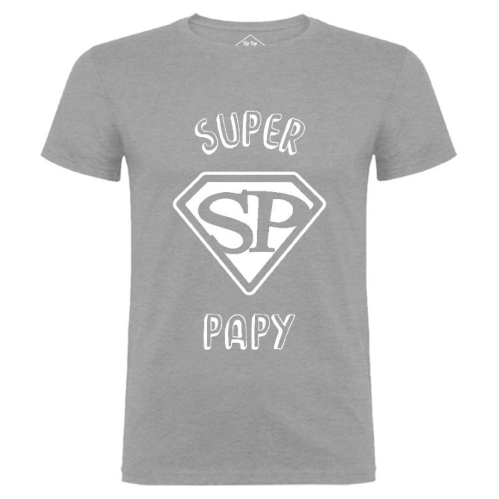 Tip Top Tshirt - T-shirt Homme Super Papy - Made in France