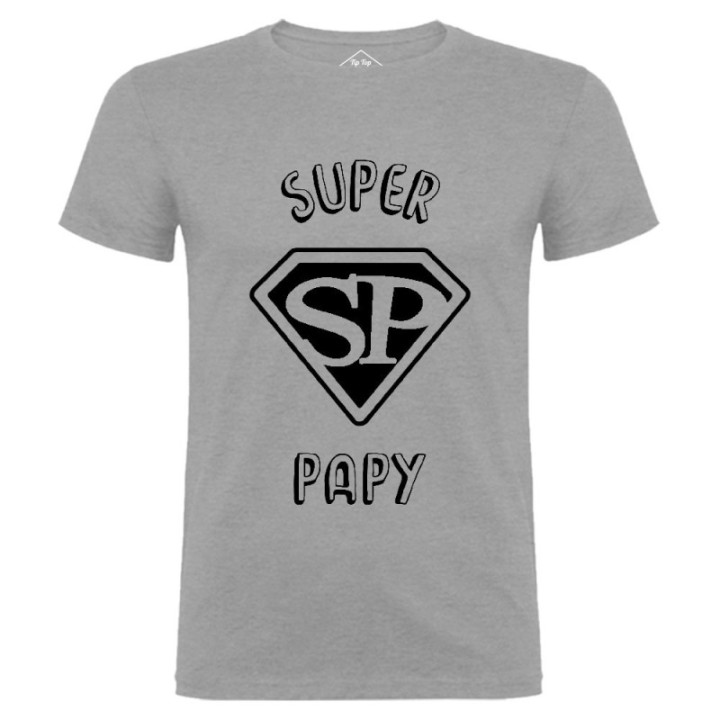 Tip Top Tshirt - T-shirt Homme Super Papy - Made in France