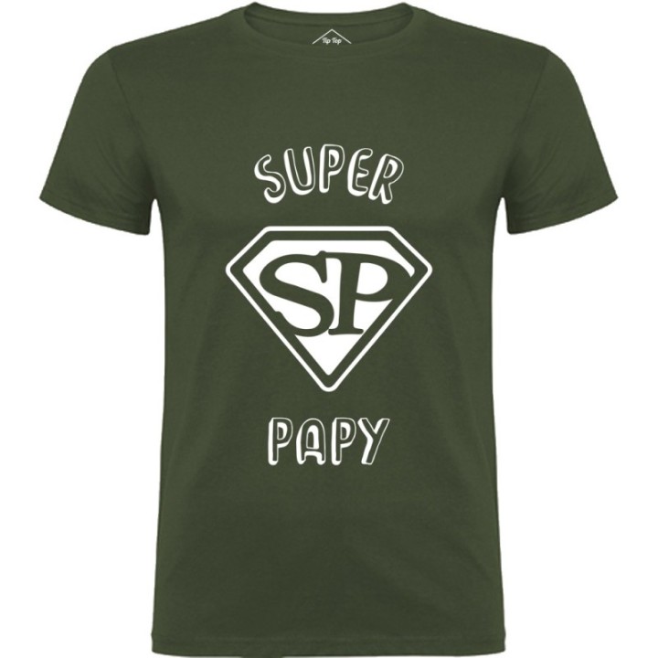 Tip Top Tshirt - T-shirt Homme Super Papy - Made in France