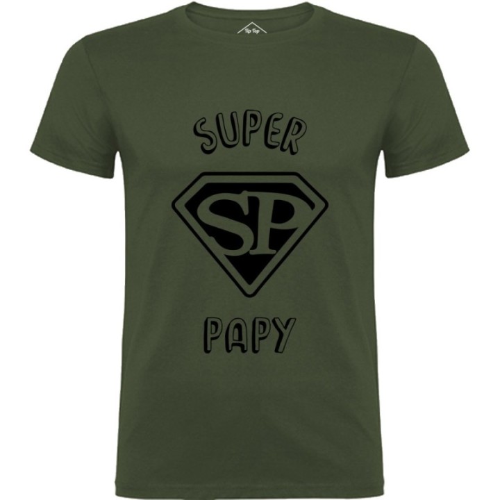 Tip Top Tshirt - T-shirt Homme Super Papy - Made in France