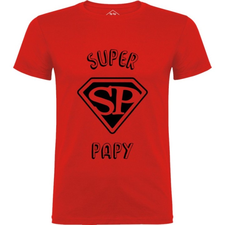 Tip Top Tshirt - T-shirt Homme Super Papy - Made in France