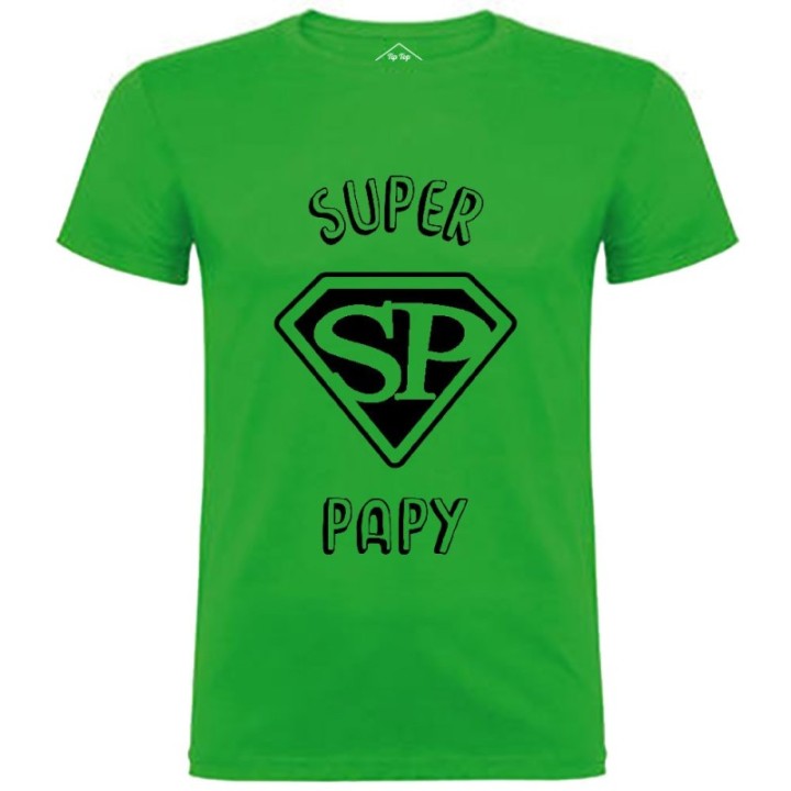 Tip Top Tshirt - T-shirt Homme Super Papy - Made in France