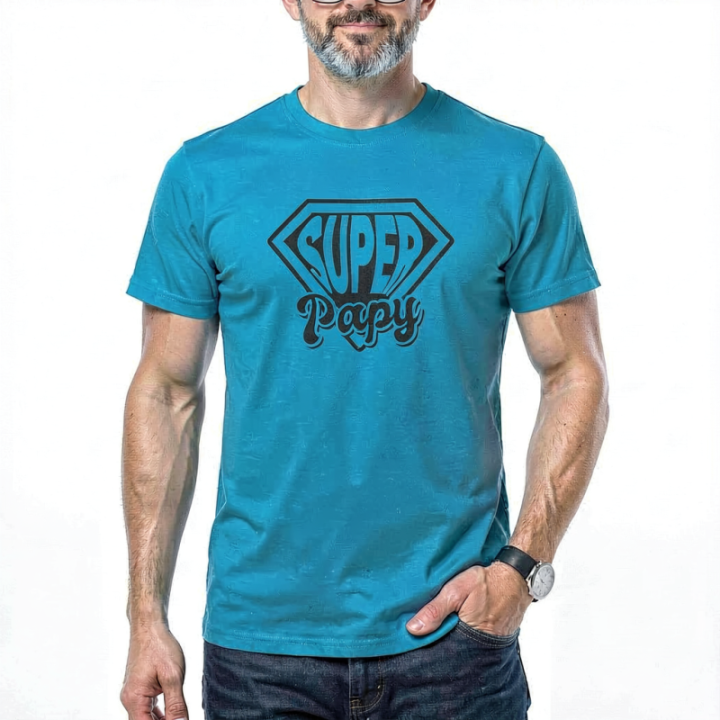 Tip Top Tshirt - T-shirt Homme Super Papy - Made in France