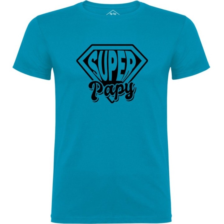 Tip Top Tshirt - T-shirt Homme Super Papy - Made in France