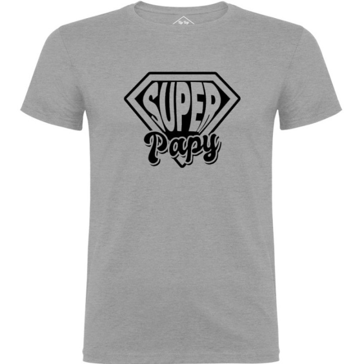 Tip Top Tshirt - T-shirt Homme Super Papy - Made in France