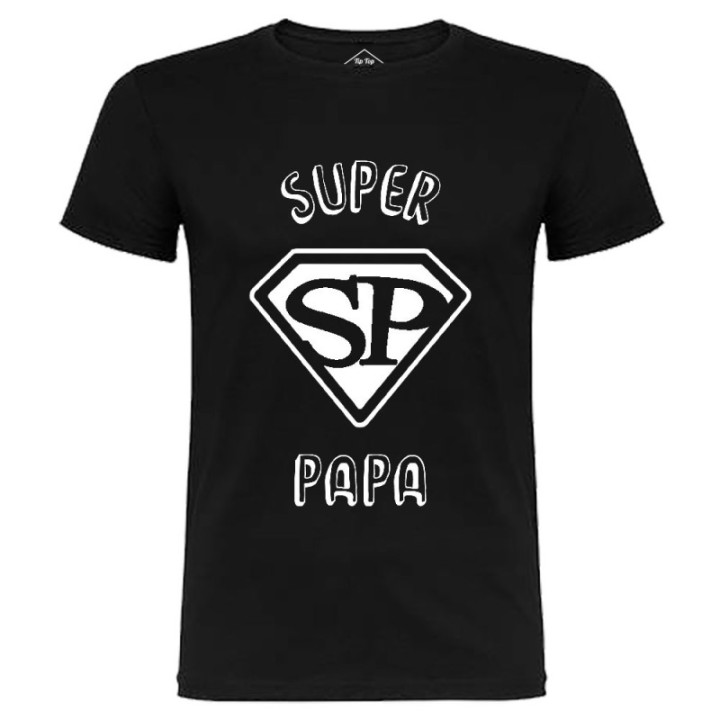 Tip Top Tshirt - T-shirt Homme Super Papa - Made in France