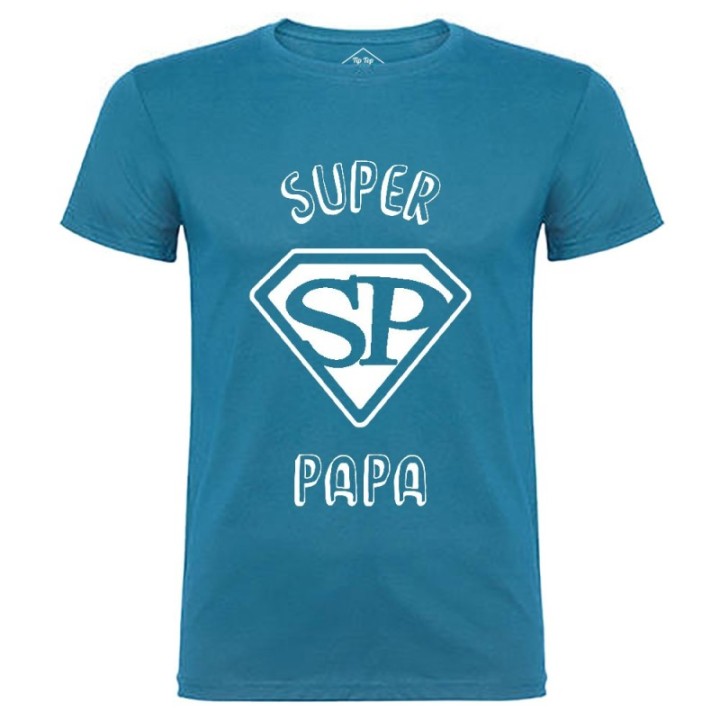 Tip Top Tshirt - T-shirt Homme Super Papa - Made in France