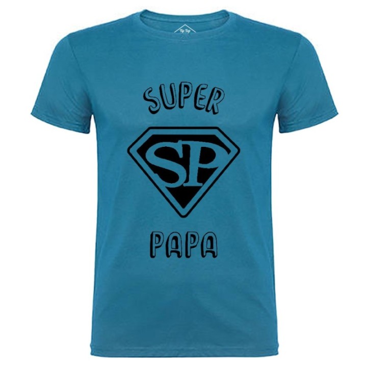 Tip Top Tshirt - T-shirt Homme Super Papa - Made in France