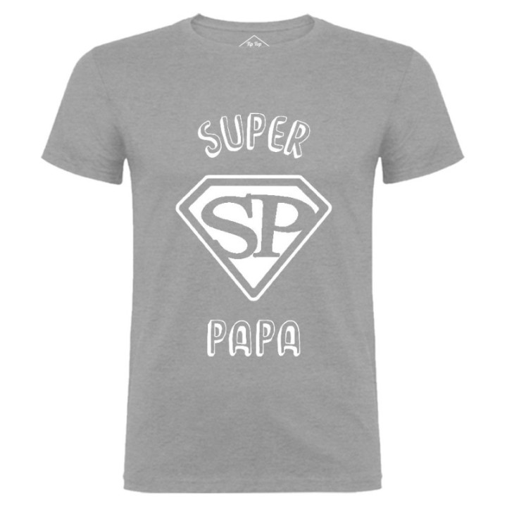 Tip Top Tshirt - T-shirt Homme Super Papa - Made in France