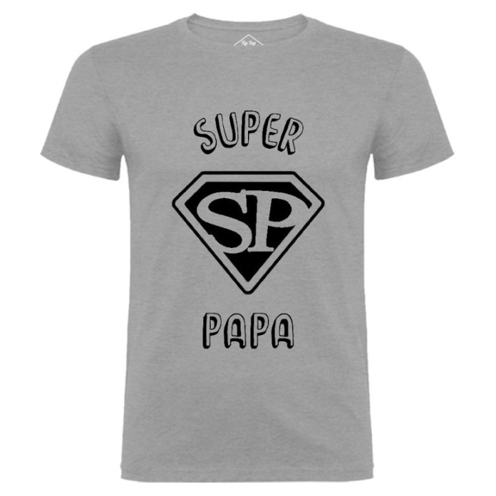 Tip Top Tshirt - T-shirt Homme Super Papa - Made in France