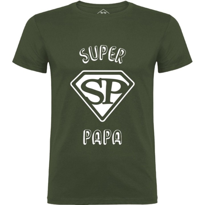 Tip Top Tshirt - T-shirt Homme Super Papa - Made in France