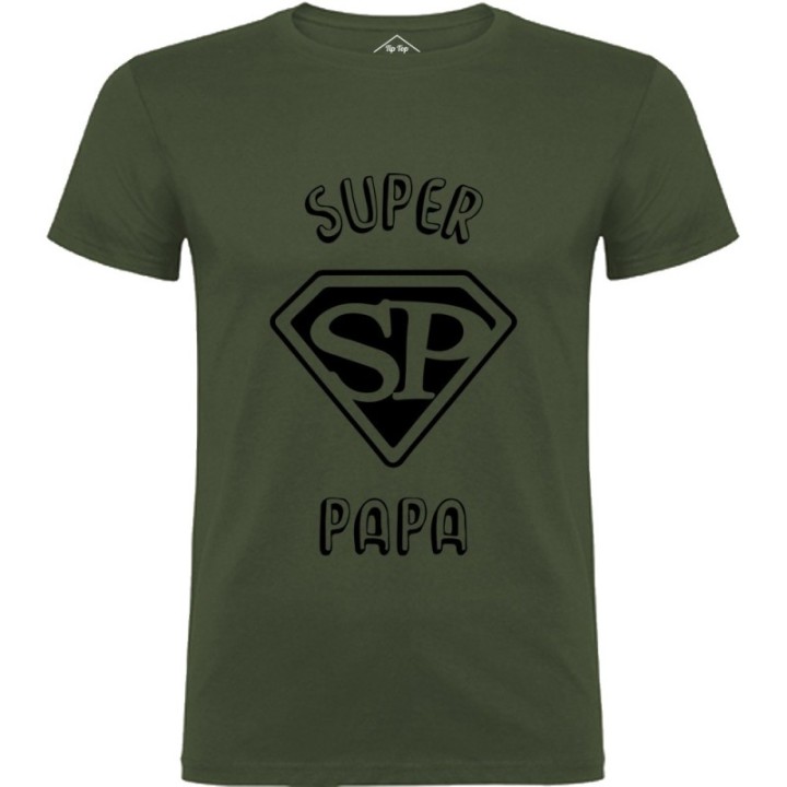 Tip Top Tshirt - T-shirt Homme Super Papa - Made in France