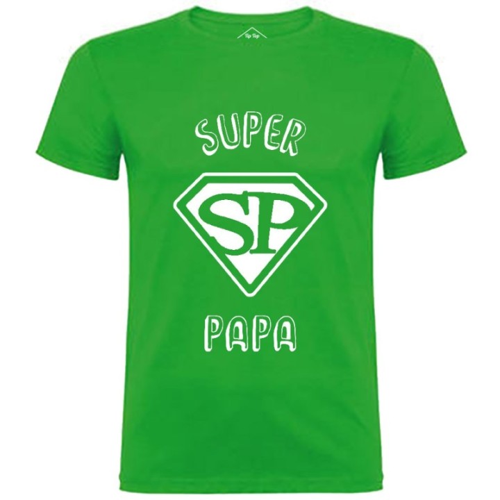Tip Top Tshirt - T-shirt Homme Super Papa - Made in France
