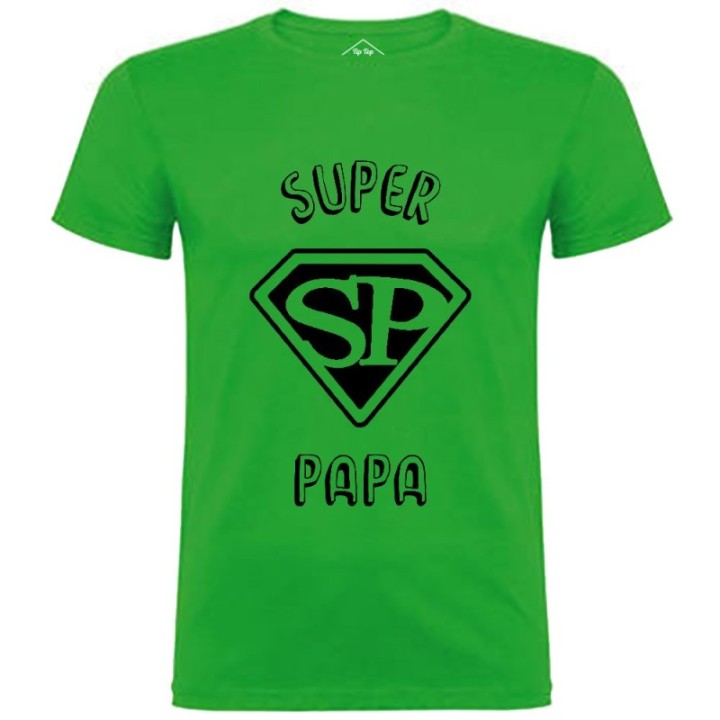 Tip Top Tshirt - T-shirt Homme Super Papa - Made in France
