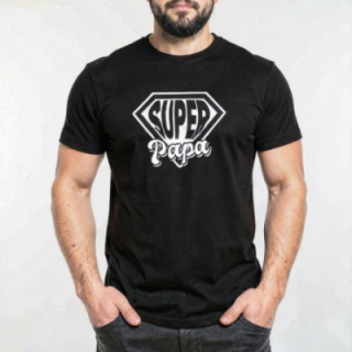 Tip Top Tshirt - T-shirt Homme Super Papa - Made in France