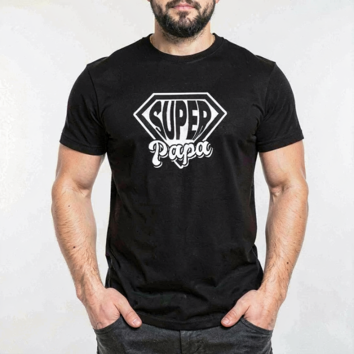 Tip Top Tshirt - T-shirt Homme Super Papa - Made in France