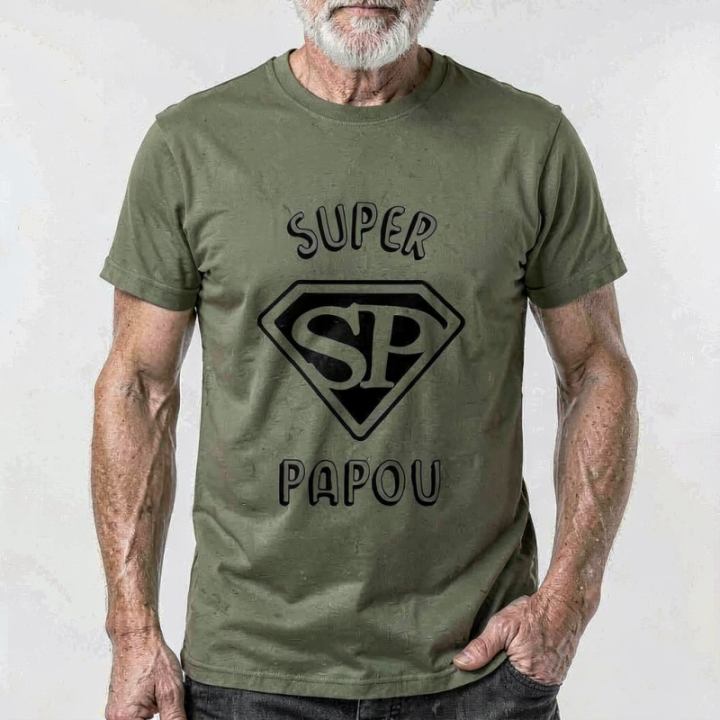 Tip Top Tshirt - T-shirt Homme Super Papou - Made in France