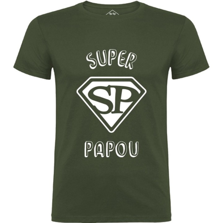 Tip Top Tshirt - T-shirt Homme Super Papou - Made in France