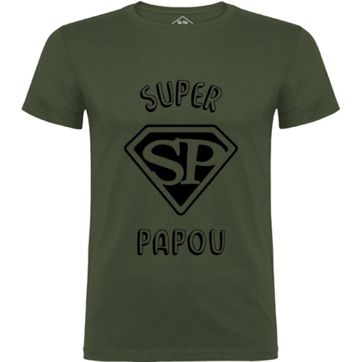 Tip Top Tshirt - T-shirt Homme Super Papou - Made in France