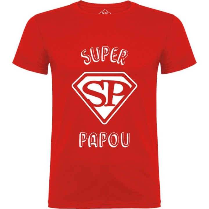 Tip Top Tshirt - T-shirt Homme Super Papou - Made in France
