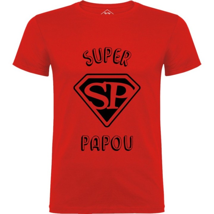 Tip Top Tshirt - T-shirt Homme Super Papou - Made in France