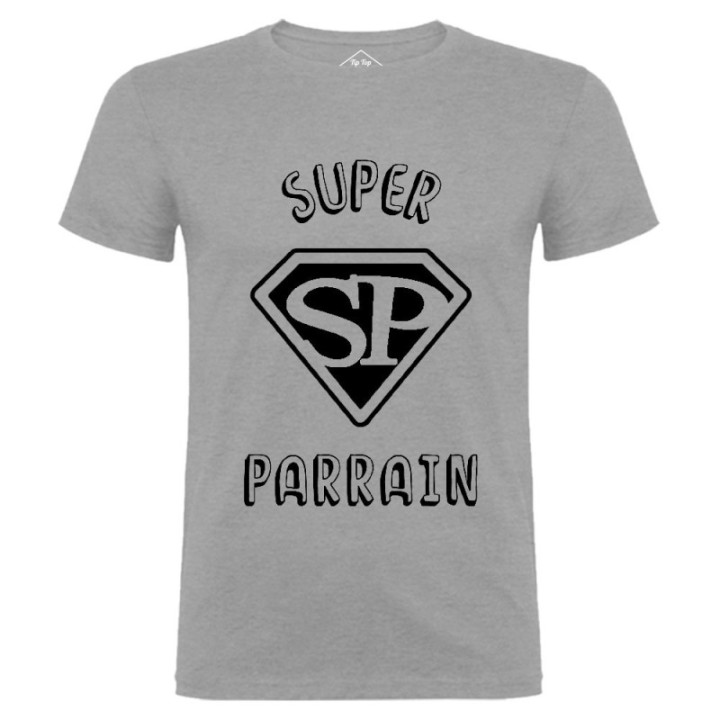 Tip Top Tshirt - T-shirt Homme Super Parrain - Made in France