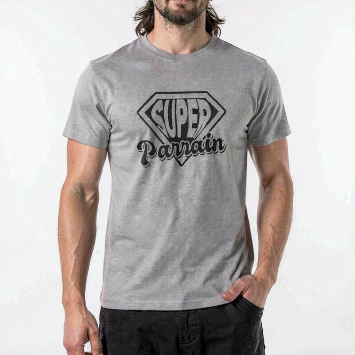 Tip Top Tshirt - T-shirt Homme Super Parrain - Made in France