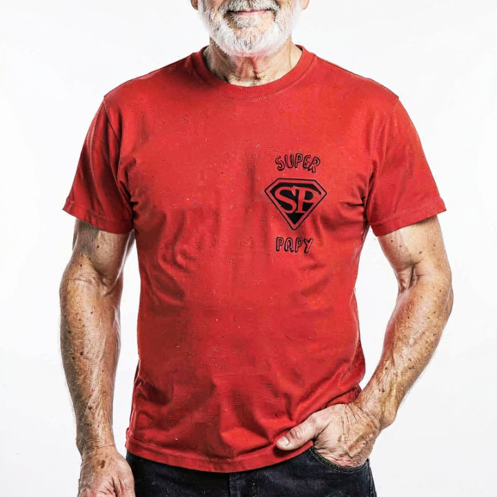 Tip Top Tshirt - T-shirt Homme Super Papy - Made in France