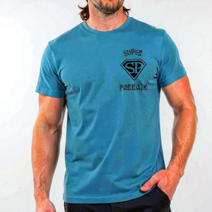 Tip Top Tshirt - T-shirt Homme Super Parrain - Made in France