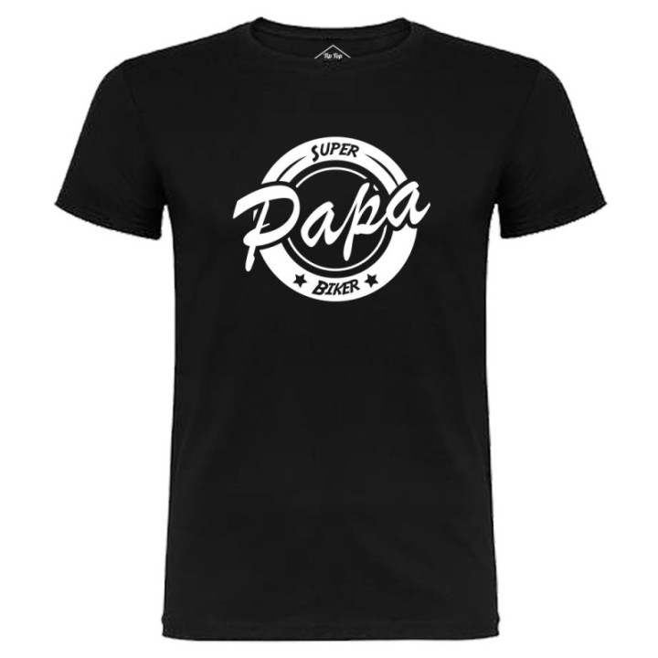 Tip Top Tshirt - T-shirt Homme Super Papa Biker - Made in France