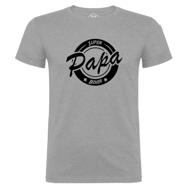 Tip Top Tshirt - T-shirt Homme Super Papa Biker - Made in France